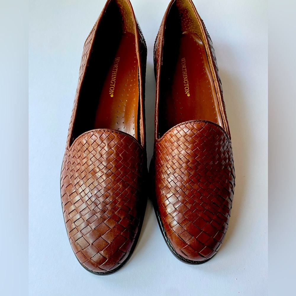 Worthington Rose III - leather basketweave loafers